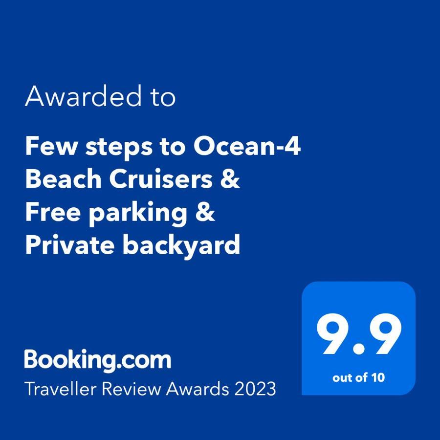 Few Steps To Ocean-4 Beach Cruisers & Free Parking & Private Backyard Jacksonville Beach Luaran gambar